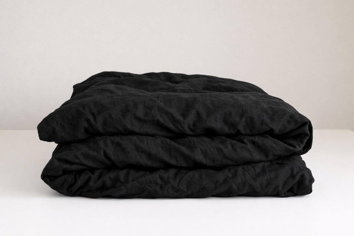 Black Linen Bedding Set